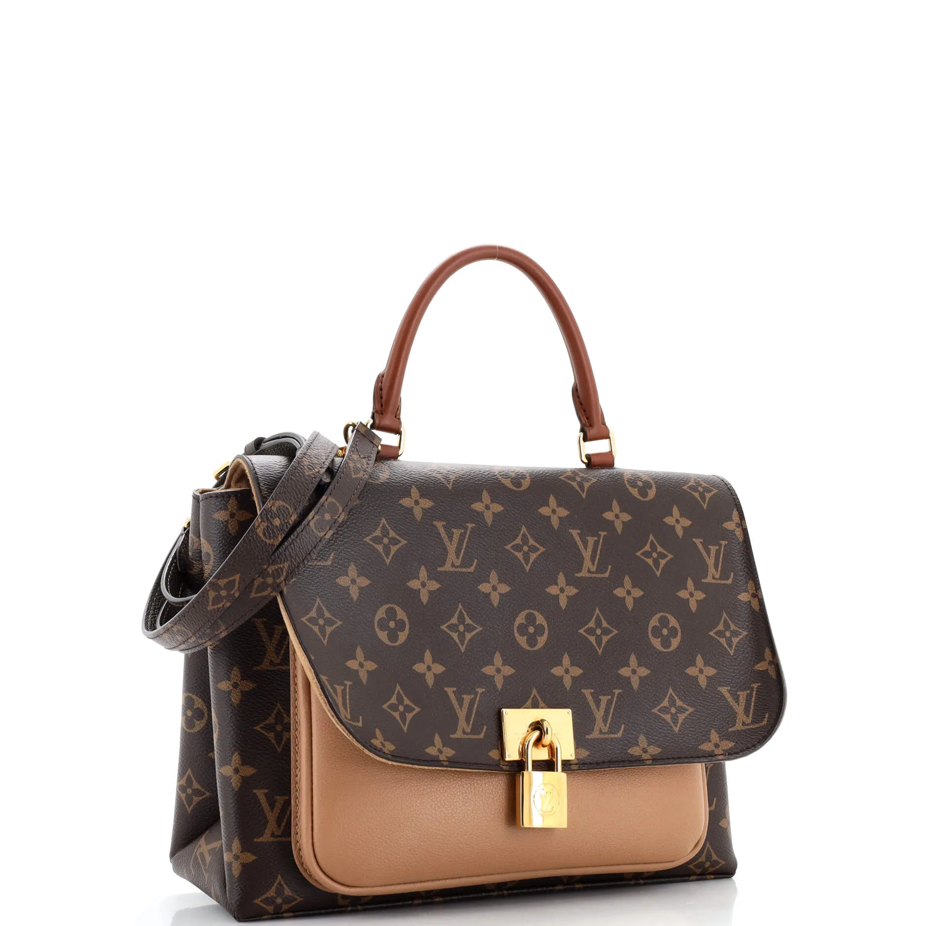 Designer Marignan Handbag Monogram Canvas with Leather