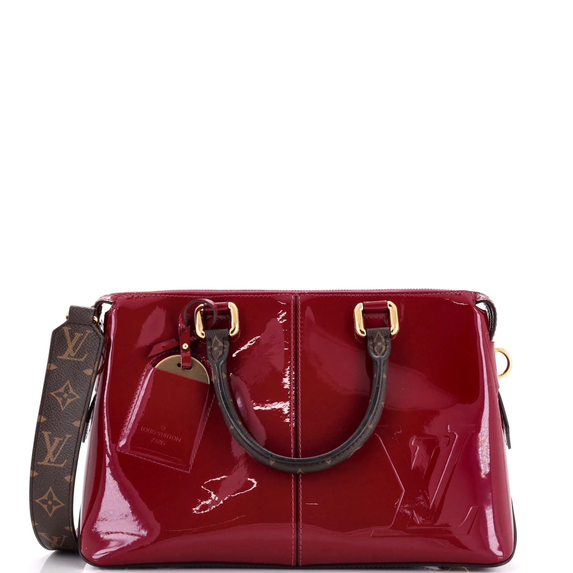 Designer Miroir Handbag Vernis with Monogram Canvas