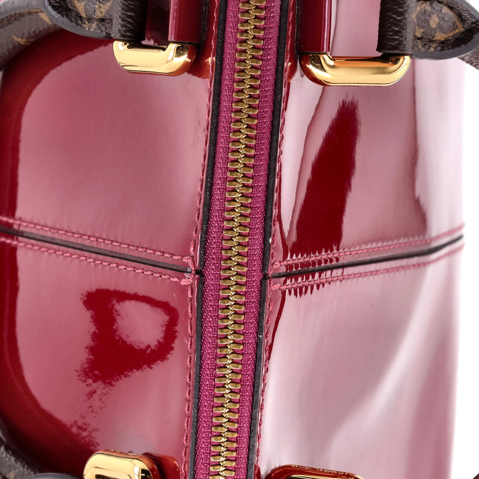 Designer Miroir Handbag Vernis with Monogram Canvas