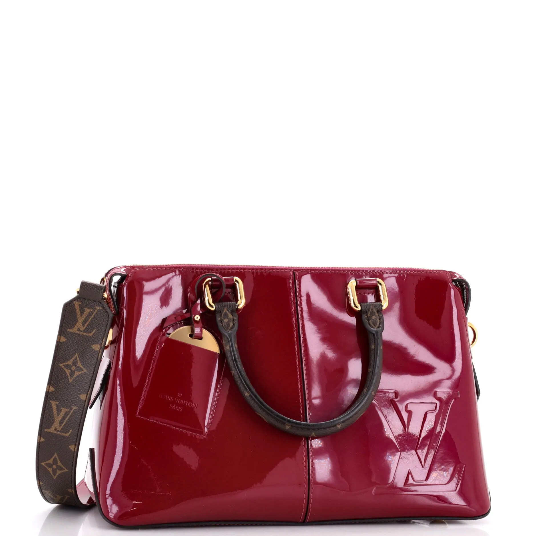Designer Miroir Handbag Vernis with Monogram Canvas