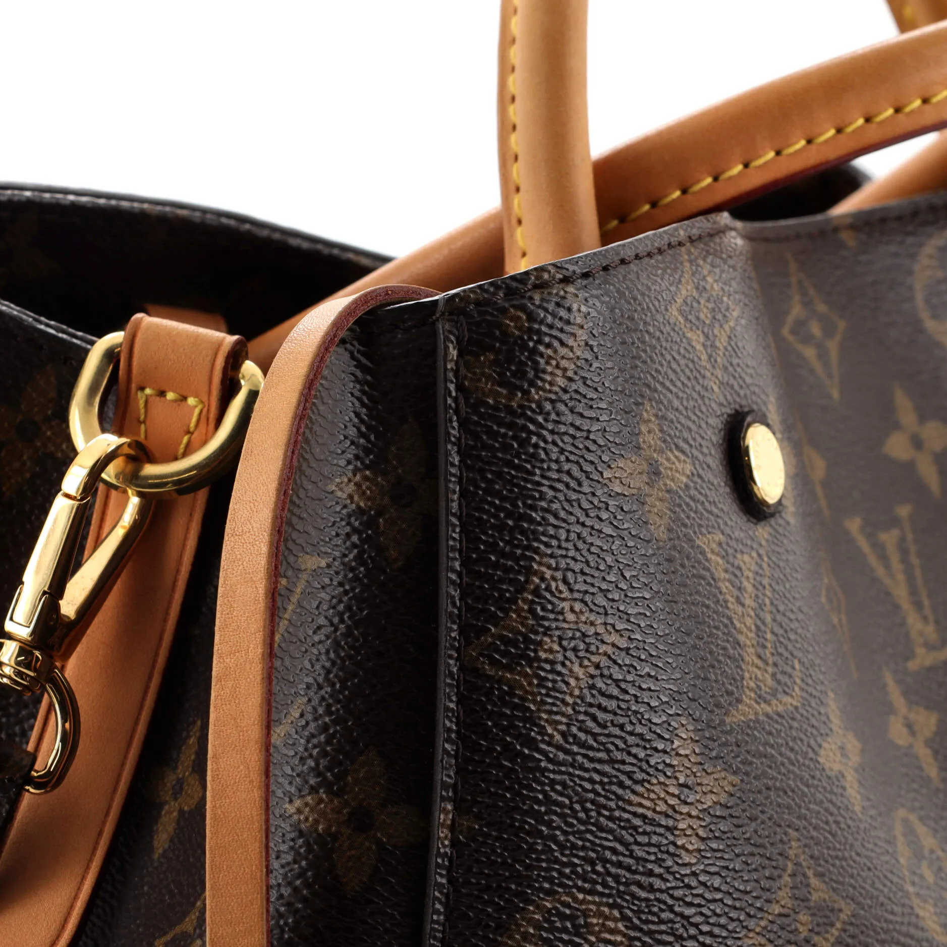 Designer Montaigne Handbag Monogram Canvas MM