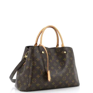 Designer Montaigne Handbag Monogram Canvas MM
