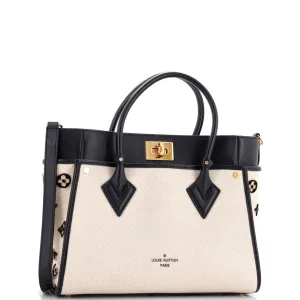 Designer On My Side Tote Monogram Tufted Canvas MM