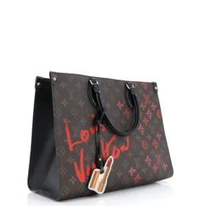 Designer OnTheGo Tote Limited Edition Fall in Love Monogram Canvas MM
