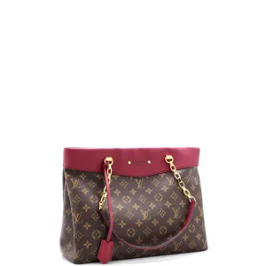 Designer Pallas Shopper Monogram Canvas and Calfskin