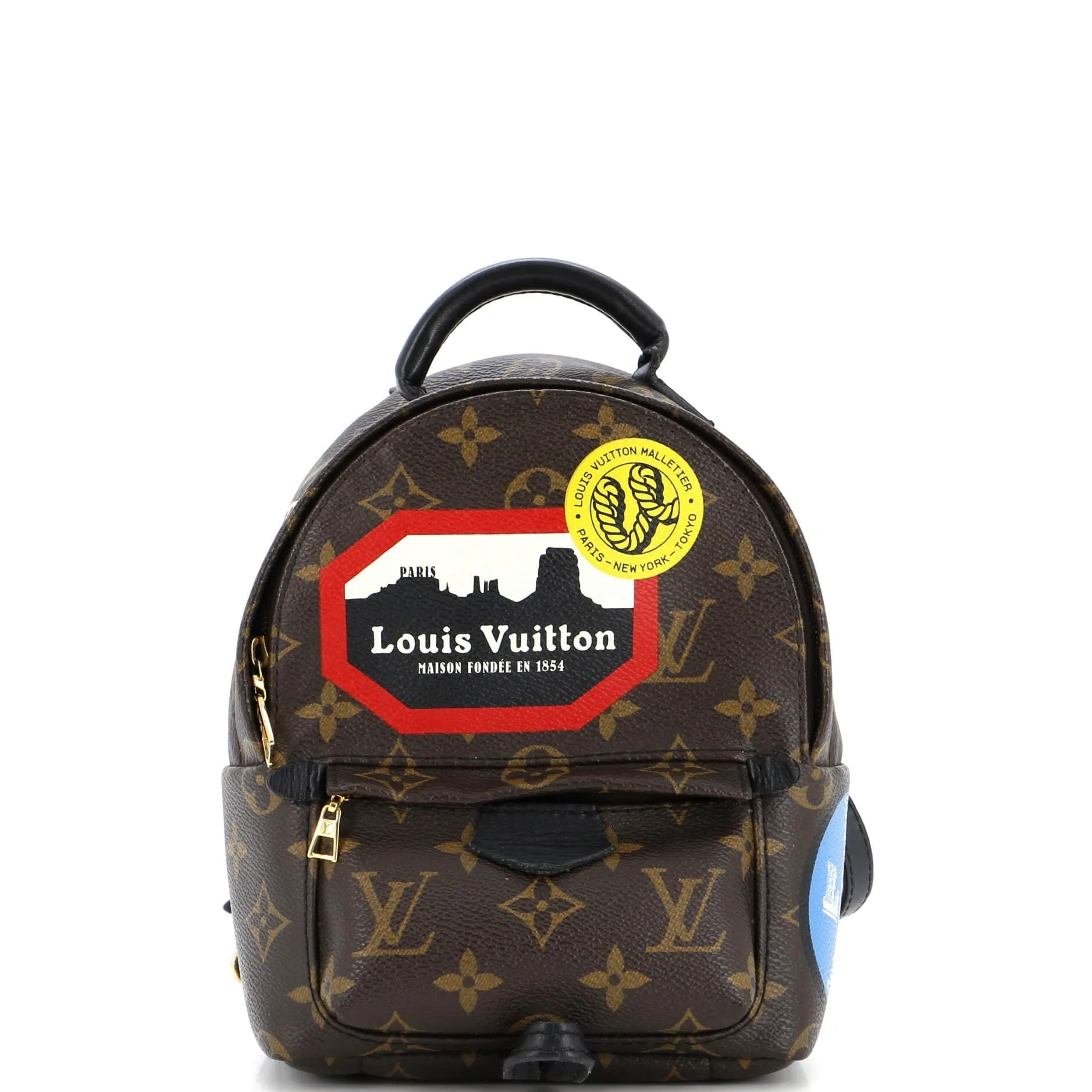 Designer Palm Springs Backpack Limited Edition World Tour Monogram Canvas Mini