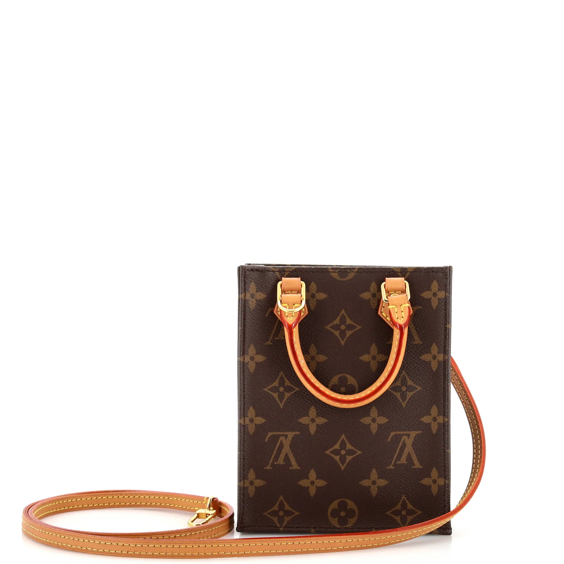 Designer Petit Sac Plat Bag Monogram Canvas