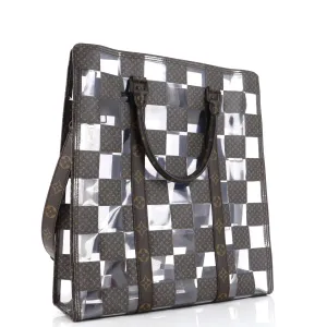 Designer Sac Plat Bag Monogram Chess Coated Canvas and PVC