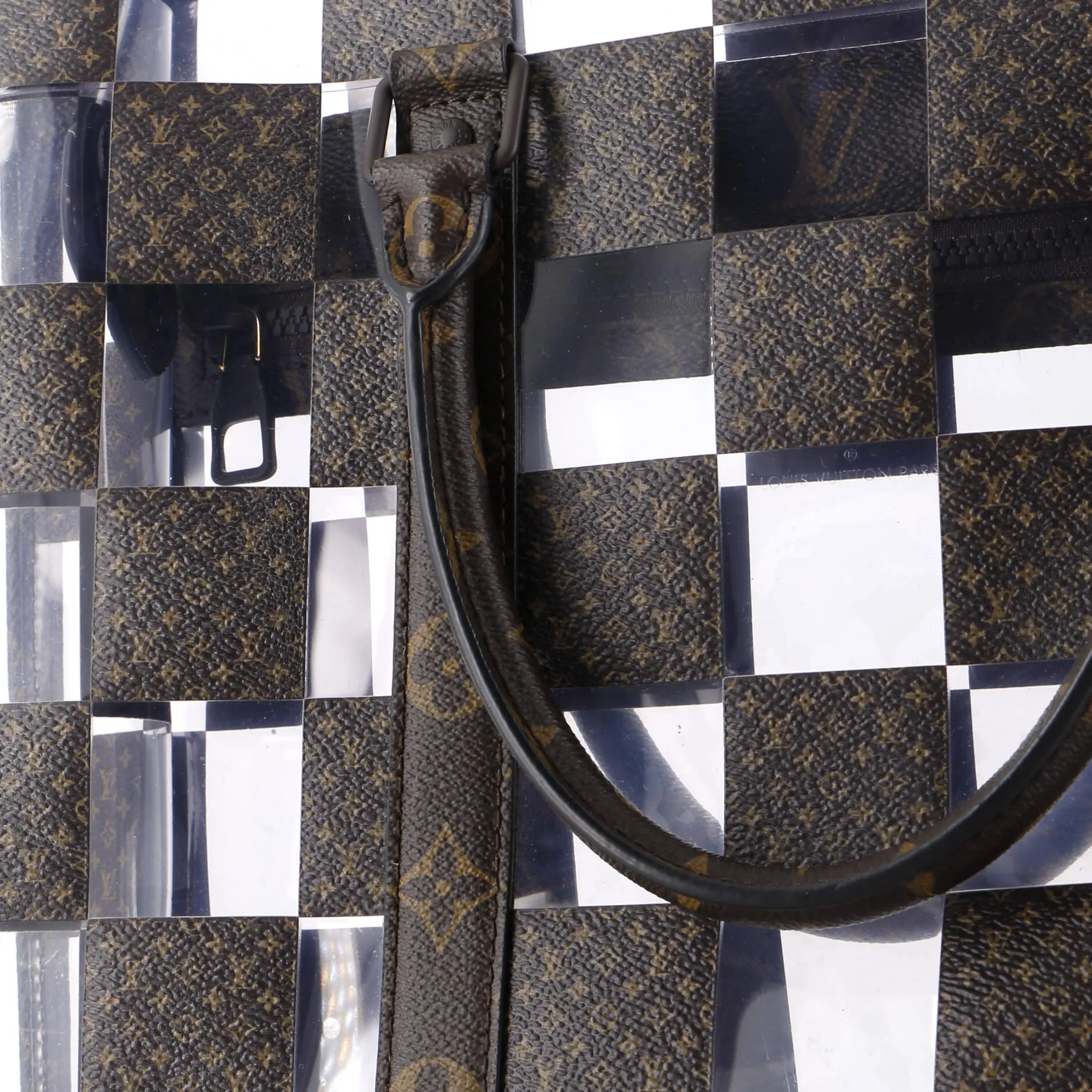 Designer Sac Plat Bag Monogram Chess Coated Canvas and PVC