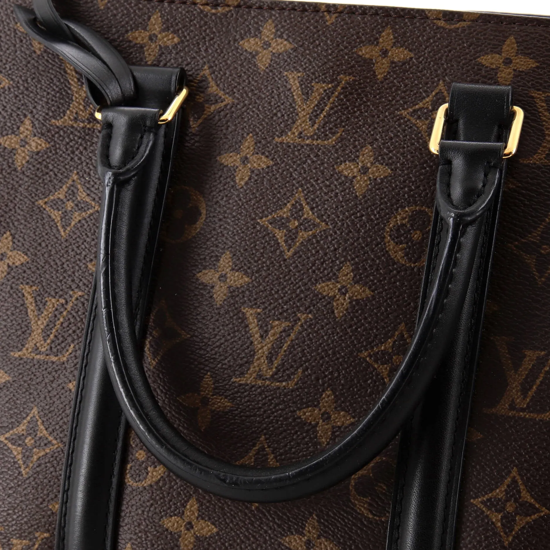 Designer Soufflot Tote Monogram Canvas with Leather MM