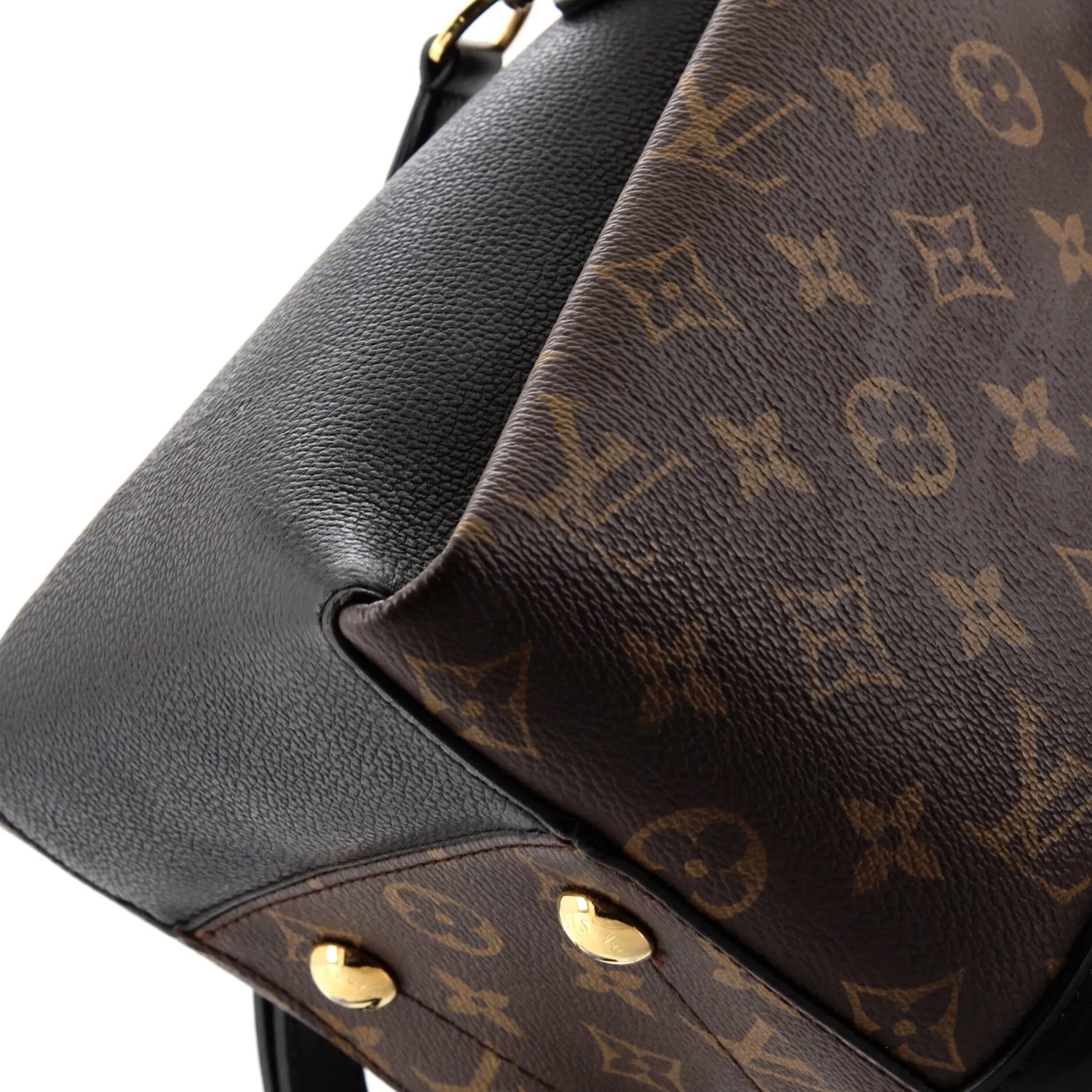 Designer Soufflot Tote Monogram Canvas with Leather MM