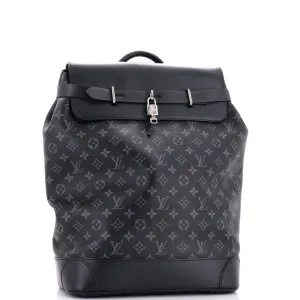 Designer Steamer Backpack Monogram Eclipse Canvas