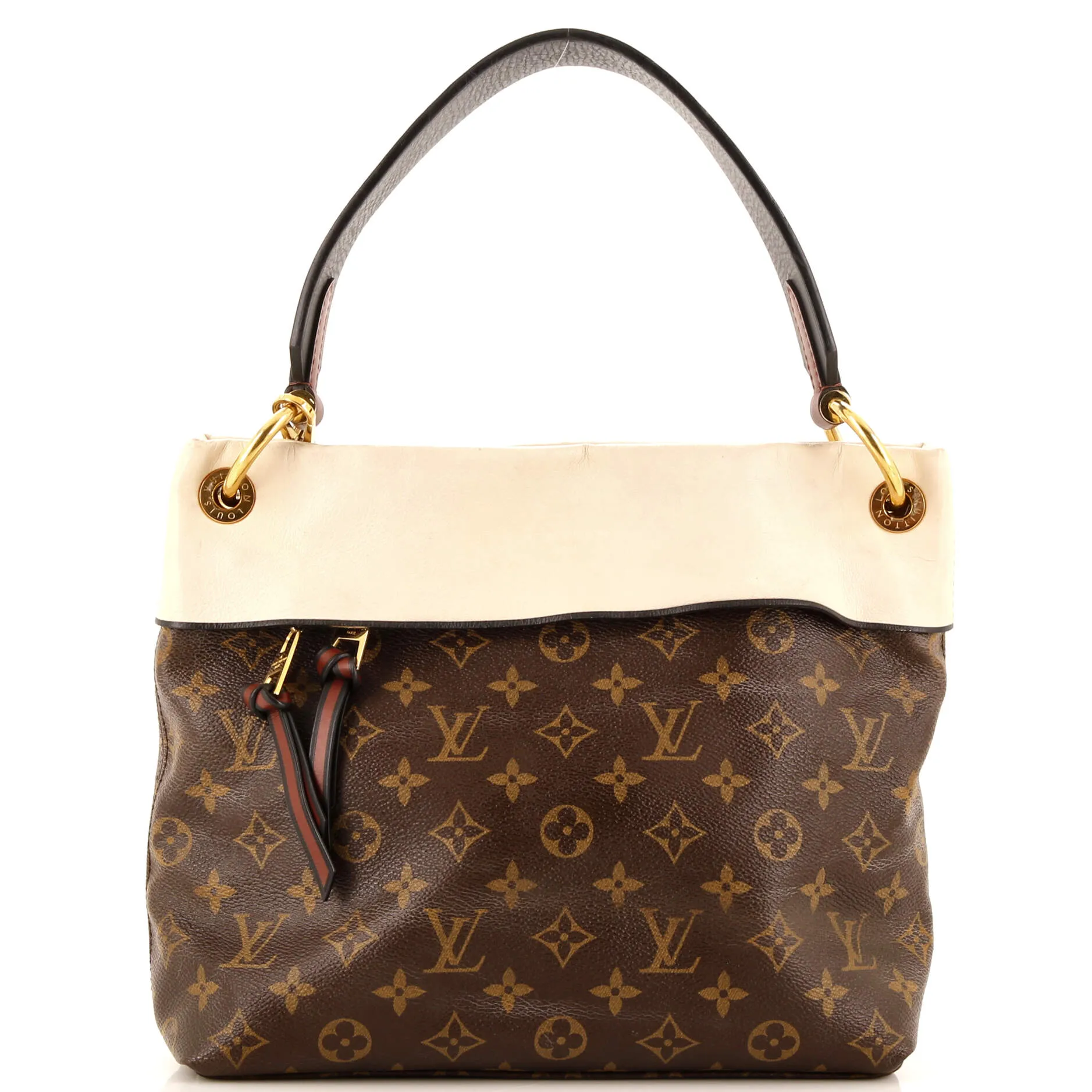 Designer Tuileries Besace Bag Monogram Canvas with Leather