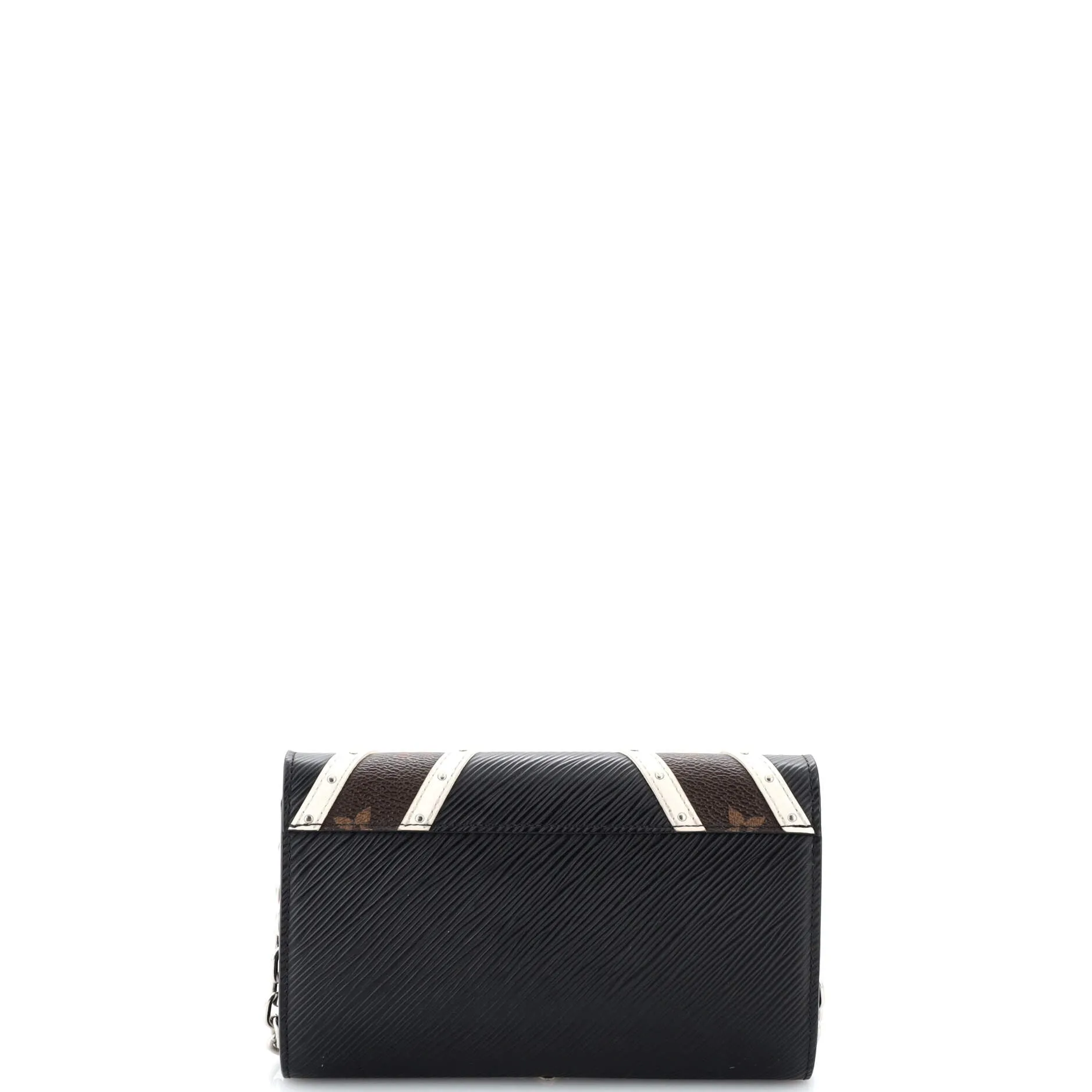 Designer Twist Chain Wallet Epi Leather with Monogram Canvas and Studded Leather