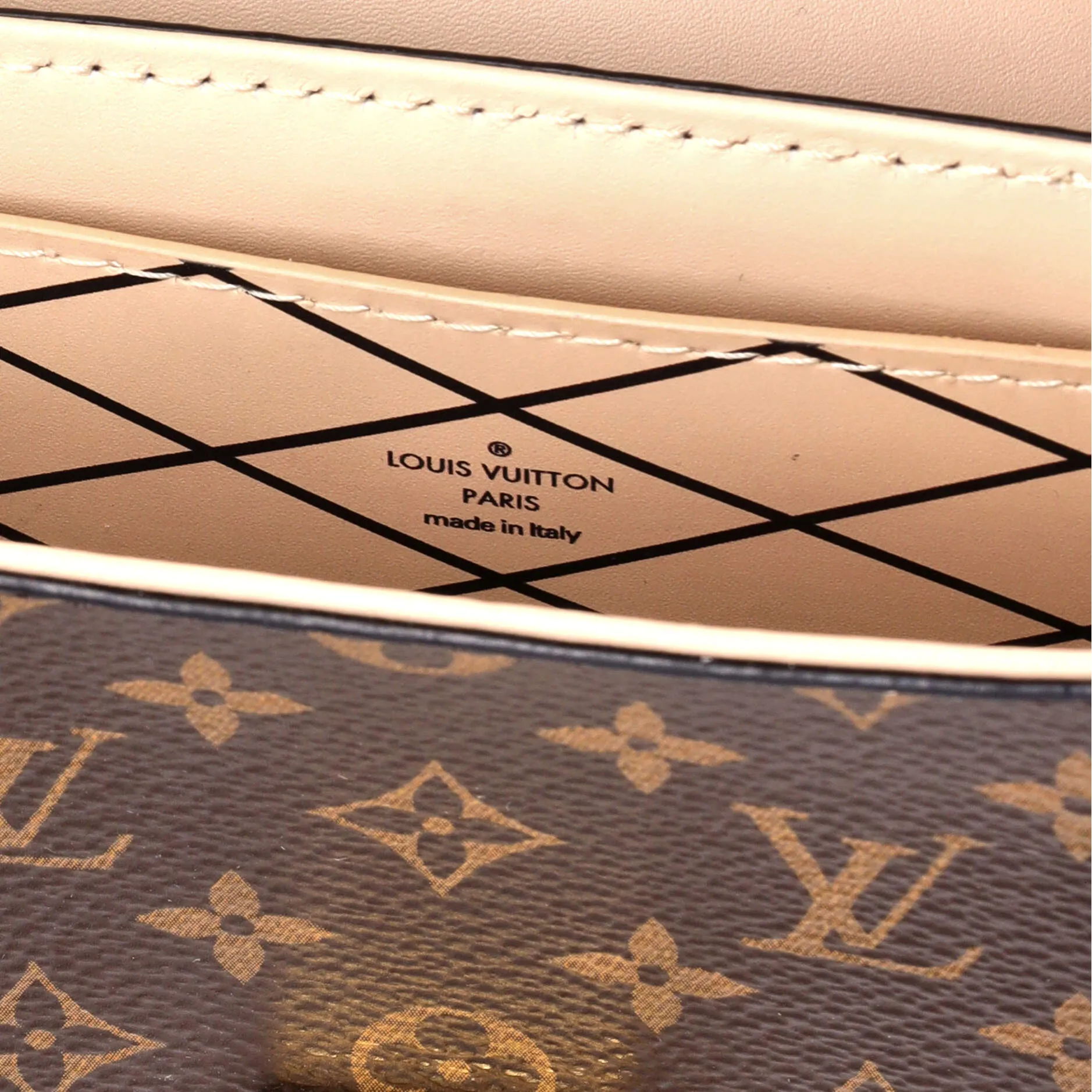 Designer Vertical Trunk Pochette Monogram Canvas