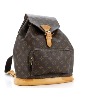 Designer Vintage Montsouris Backpack Monogram Canvas GM