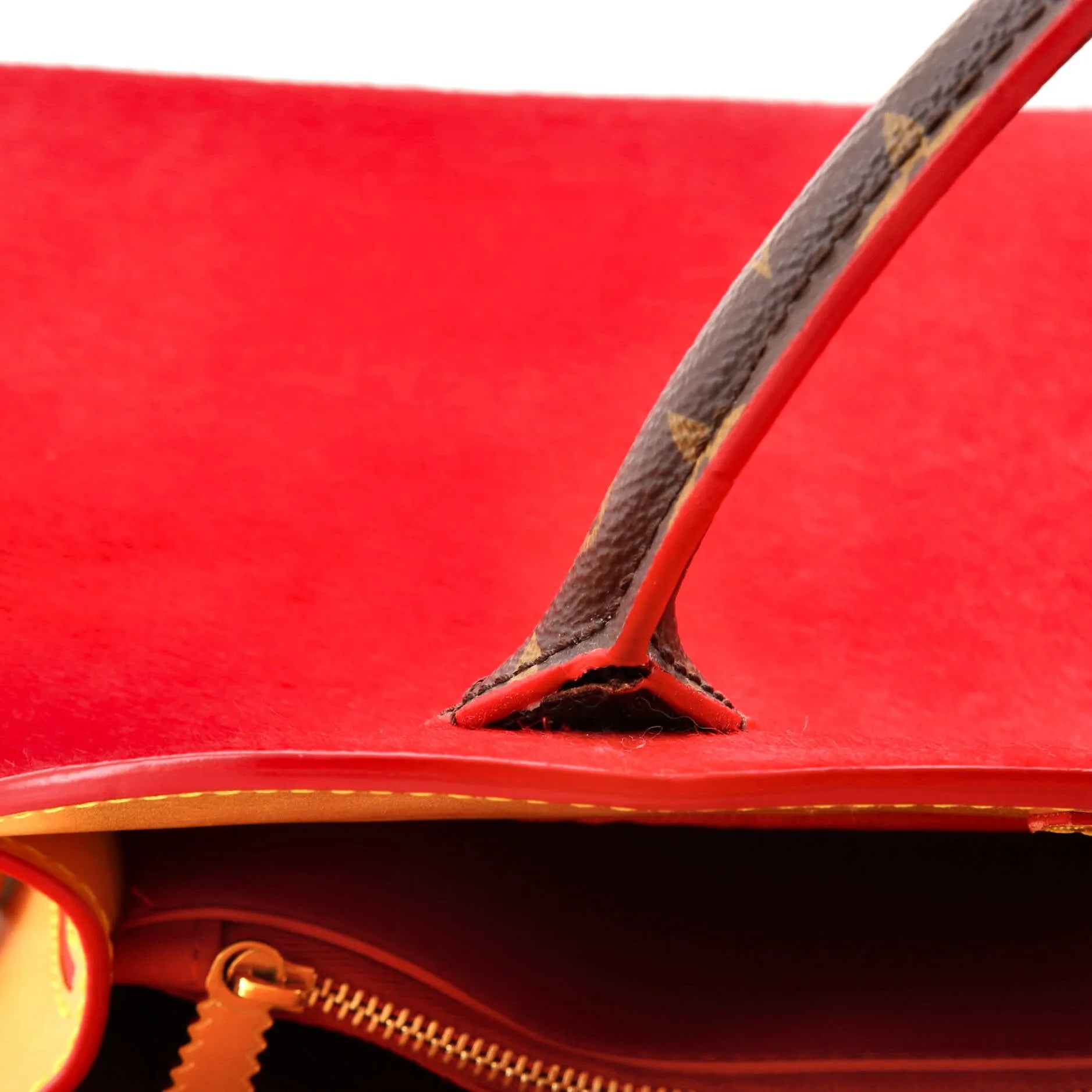 Designer x Christian Louboutin Shopping Bag Calf Hair and Monogram Canvas
