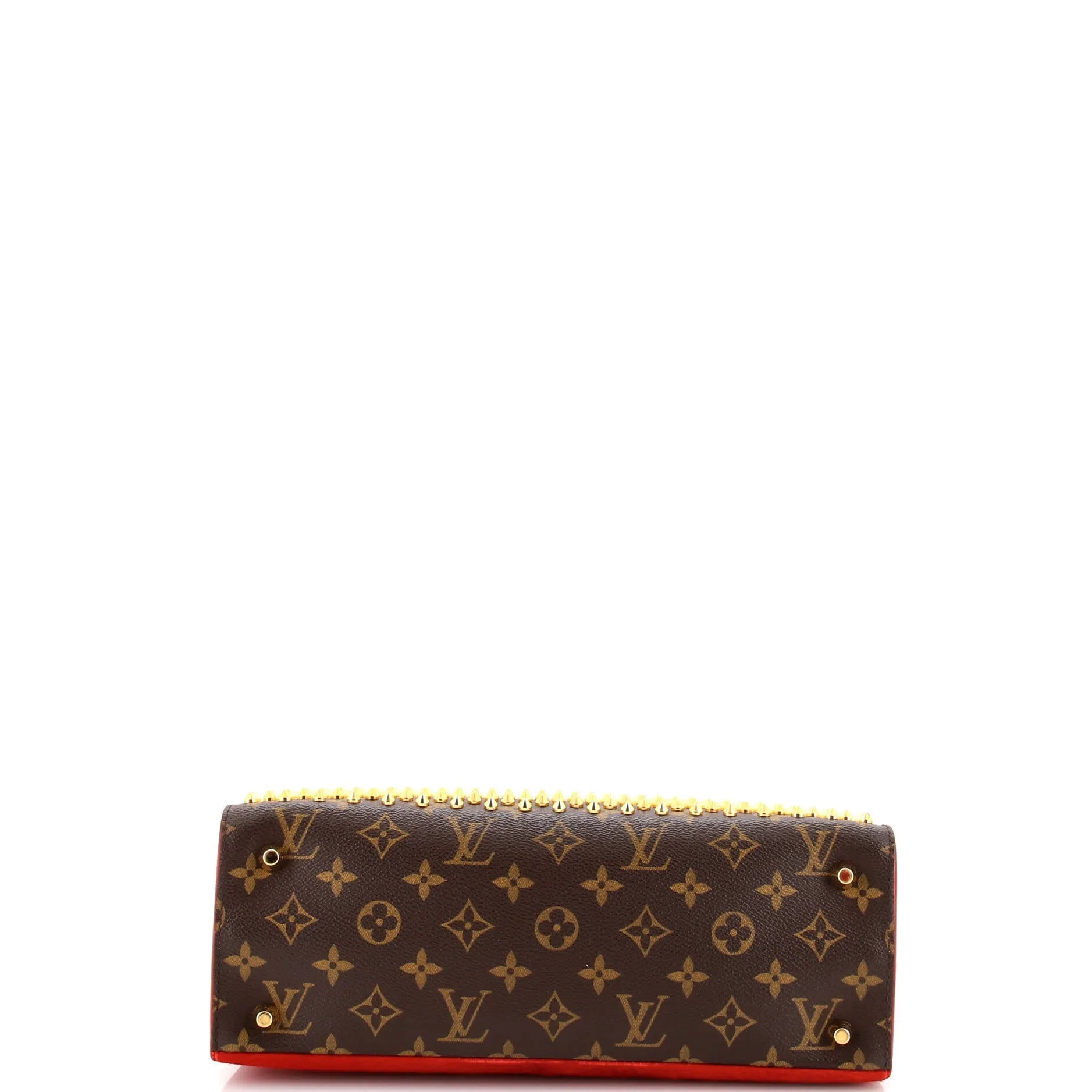 Designer x Christian Louboutin Shopping Bag Calf Hair and Monogram Canvas
