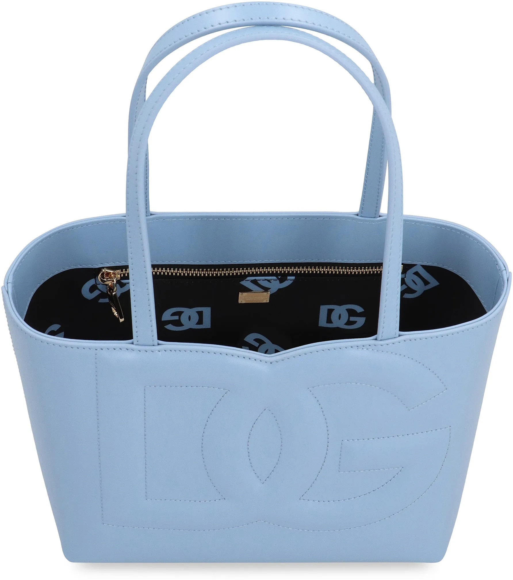DG Logo piccola Smooth leather tote bag