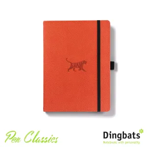 Dingbats* Wildlife A5  Orange Tiger Notebook - Dotted