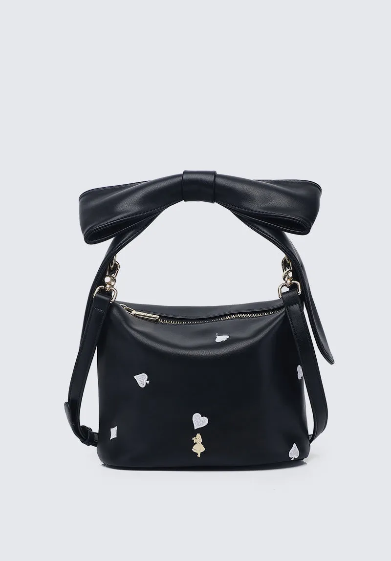 Disney Alice in Wonderland Off To Wonderland Top Handle Bag (Black)