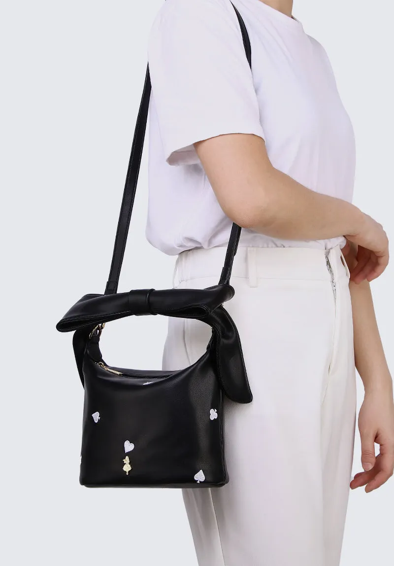 Disney Alice in Wonderland Off To Wonderland Top Handle Bag (Black)