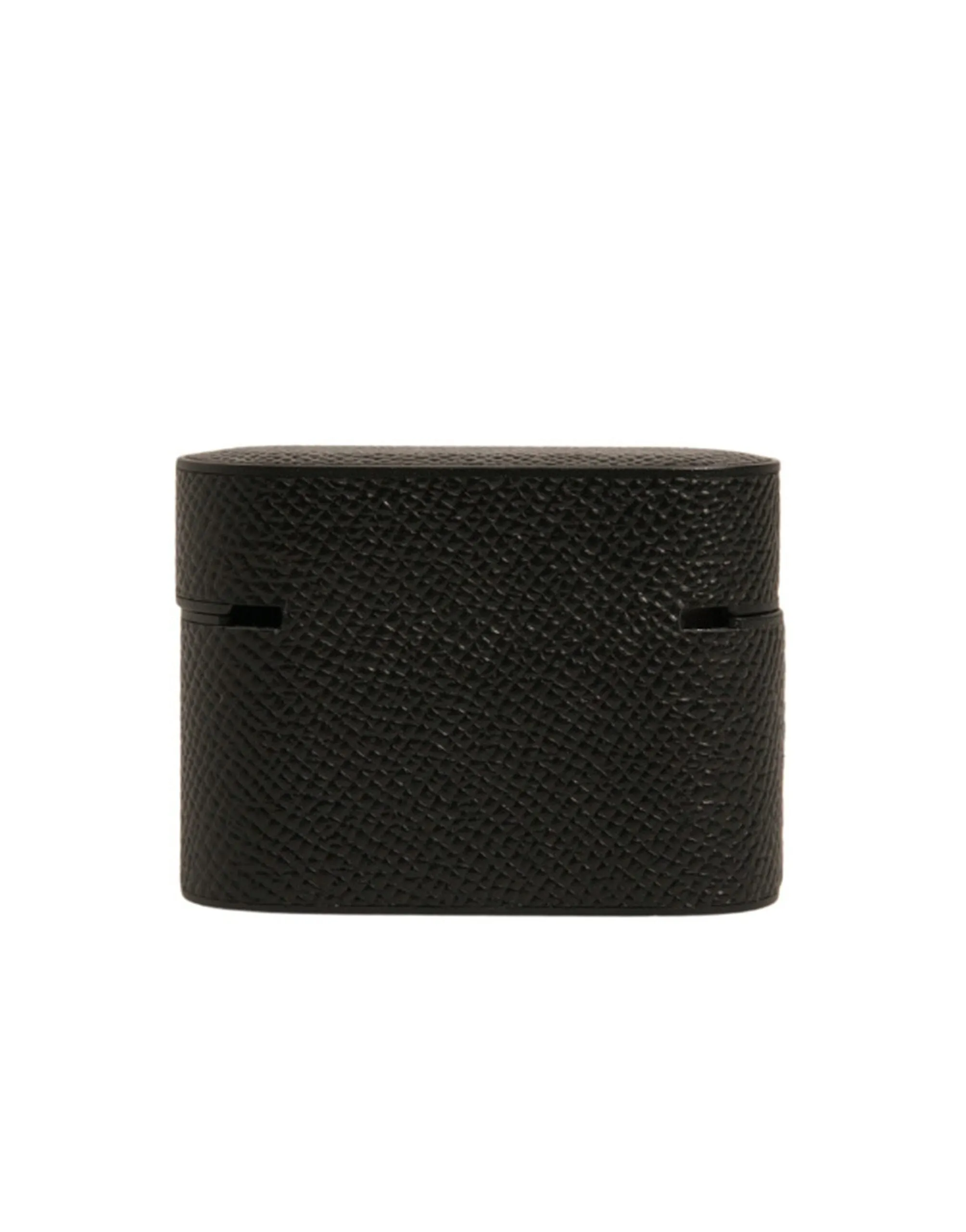 Dolce&Gabbana Unisex Black Airpods Case Leather Solid Plaque Small Casual Holder