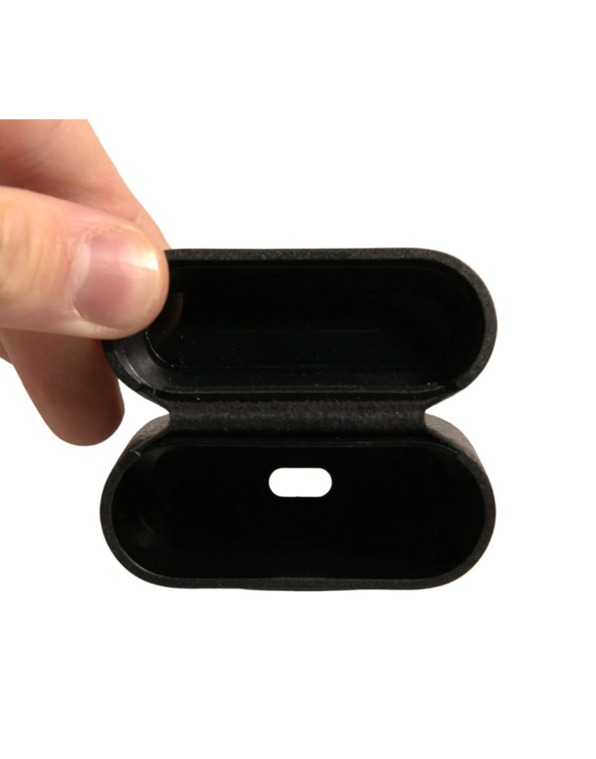 Dolce&Gabbana Unisex Black Airpods Case Leather Solid Plaque Small Casual Holder