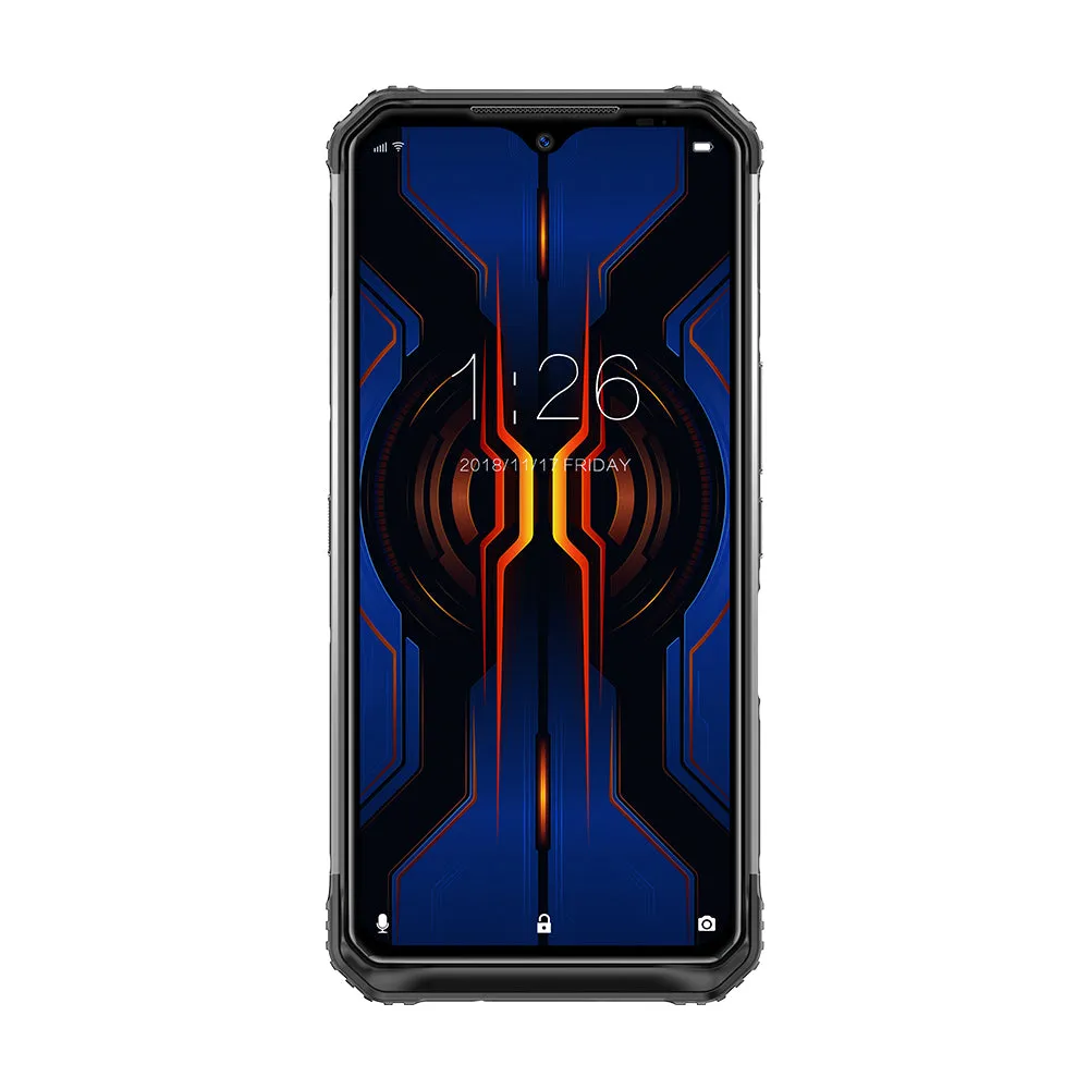 DOOGEE S95 Pro Mobile Phone IP68/IP69K Waterproof 6.3inch Smartphone 5150mAh Helio P90 CPU 8GB RAM 128GB ROM 48MP 16MP 8MP Camera Android 9.0 Pie System Black_European version