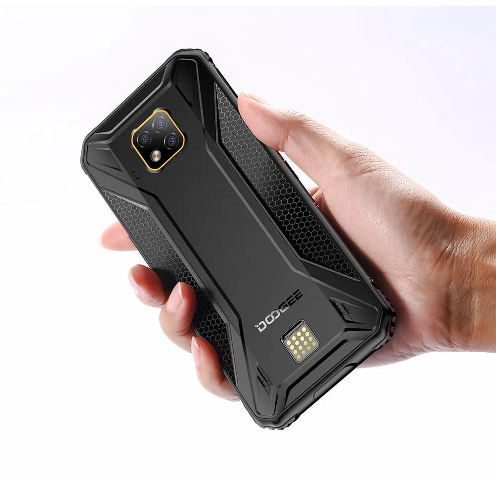DOOGEE S95 Pro Mobile Phone IP68/IP69K Waterproof 6.3inch Smartphone 5150mAh Helio P90 CPU 8GB RAM 128GB ROM 48MP 16MP 8MP Camera Android 9.0 Pie System Black_European version