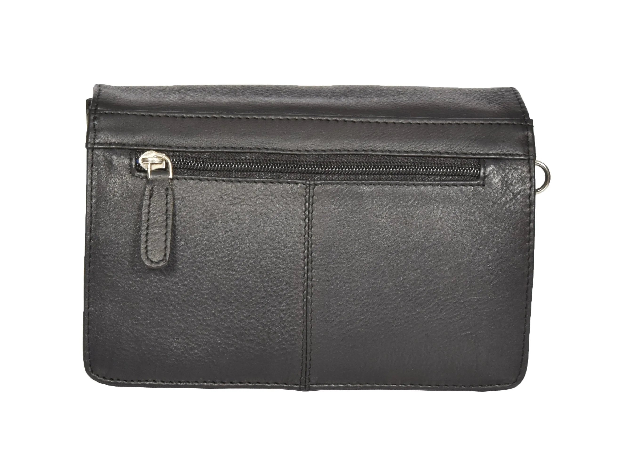DR314 Lockable Leather Wrist Bag Black