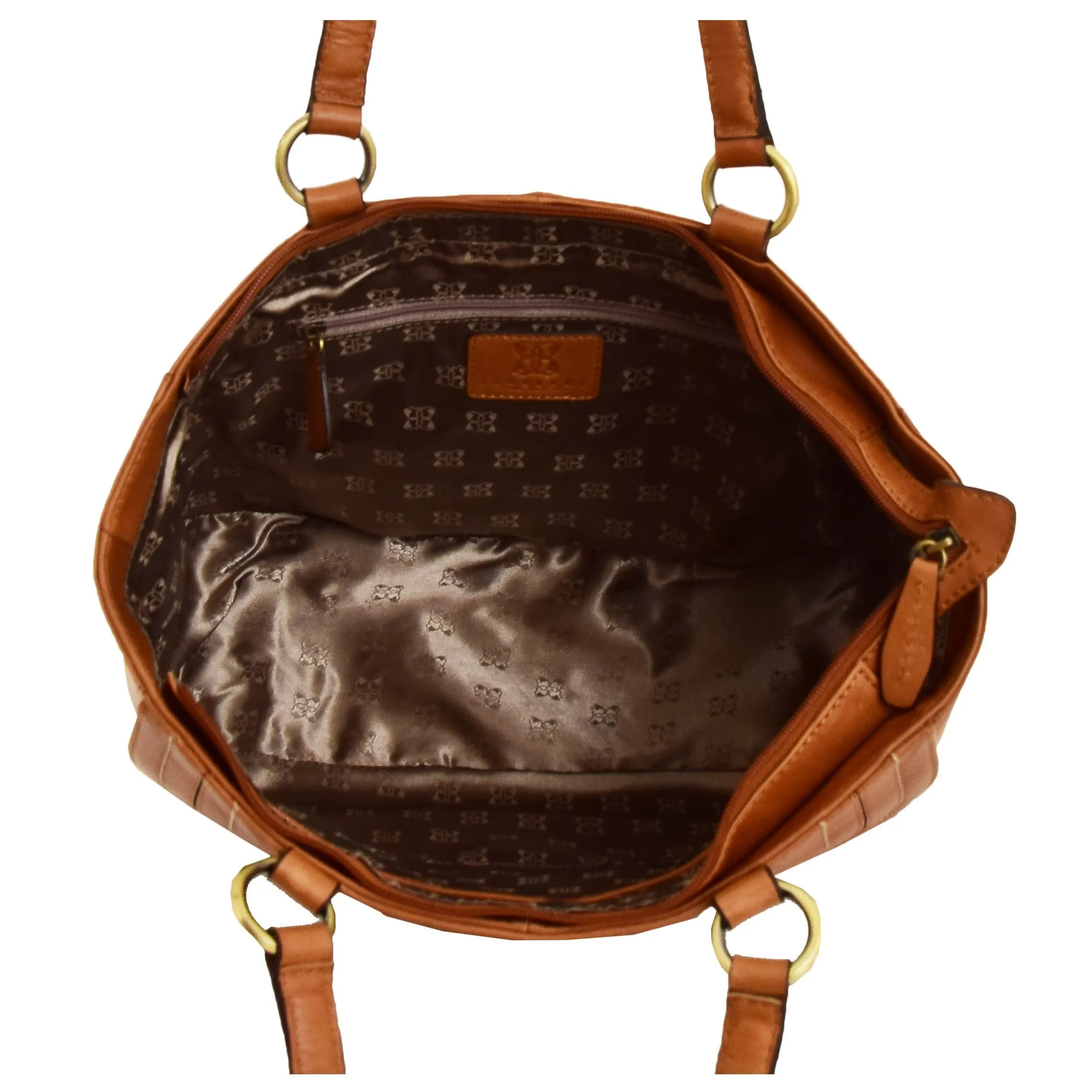 DR591 Women's Soft Leather Large Size Shopper Bag Tan