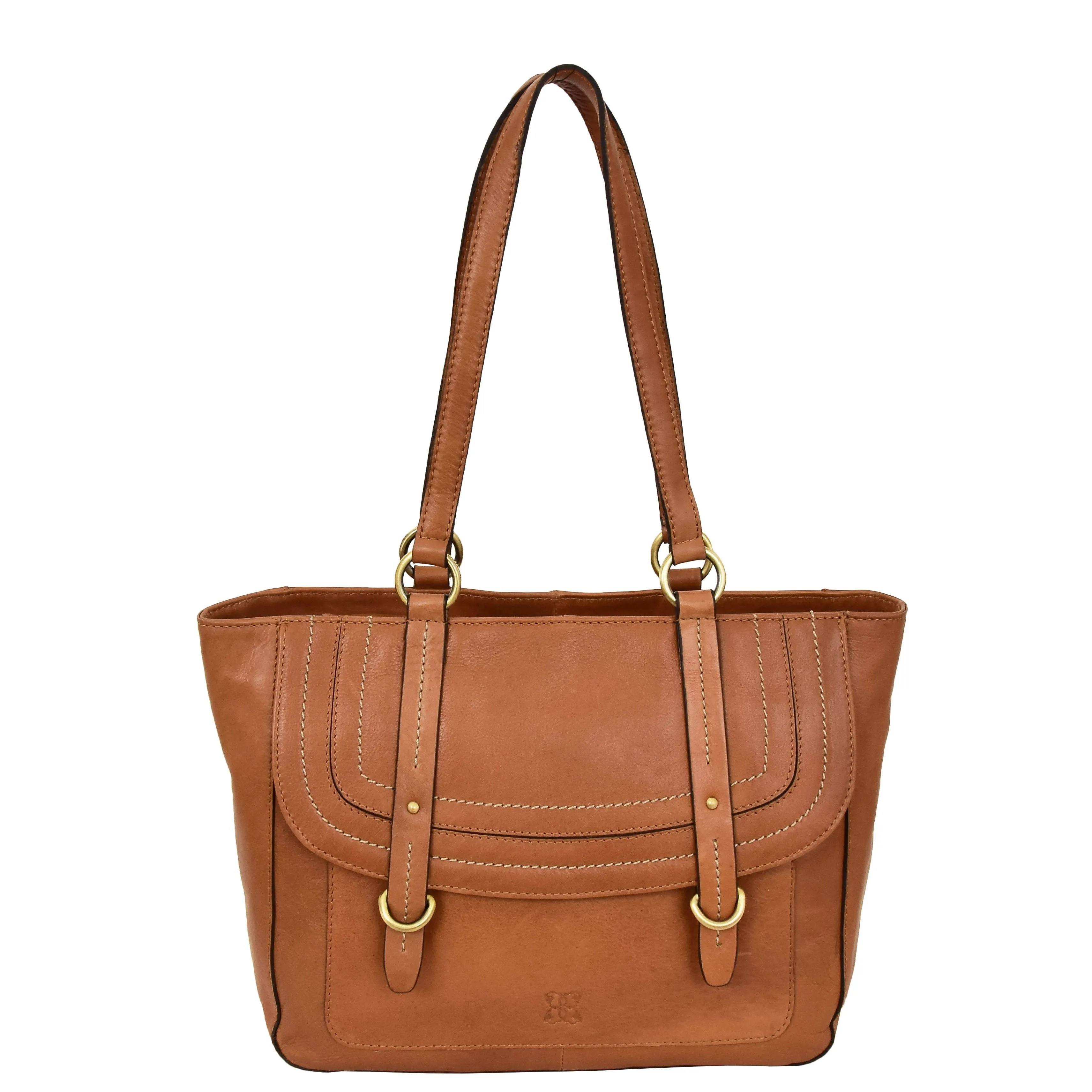 DR591 Women's Soft Leather Large Size Shopper Bag Tan