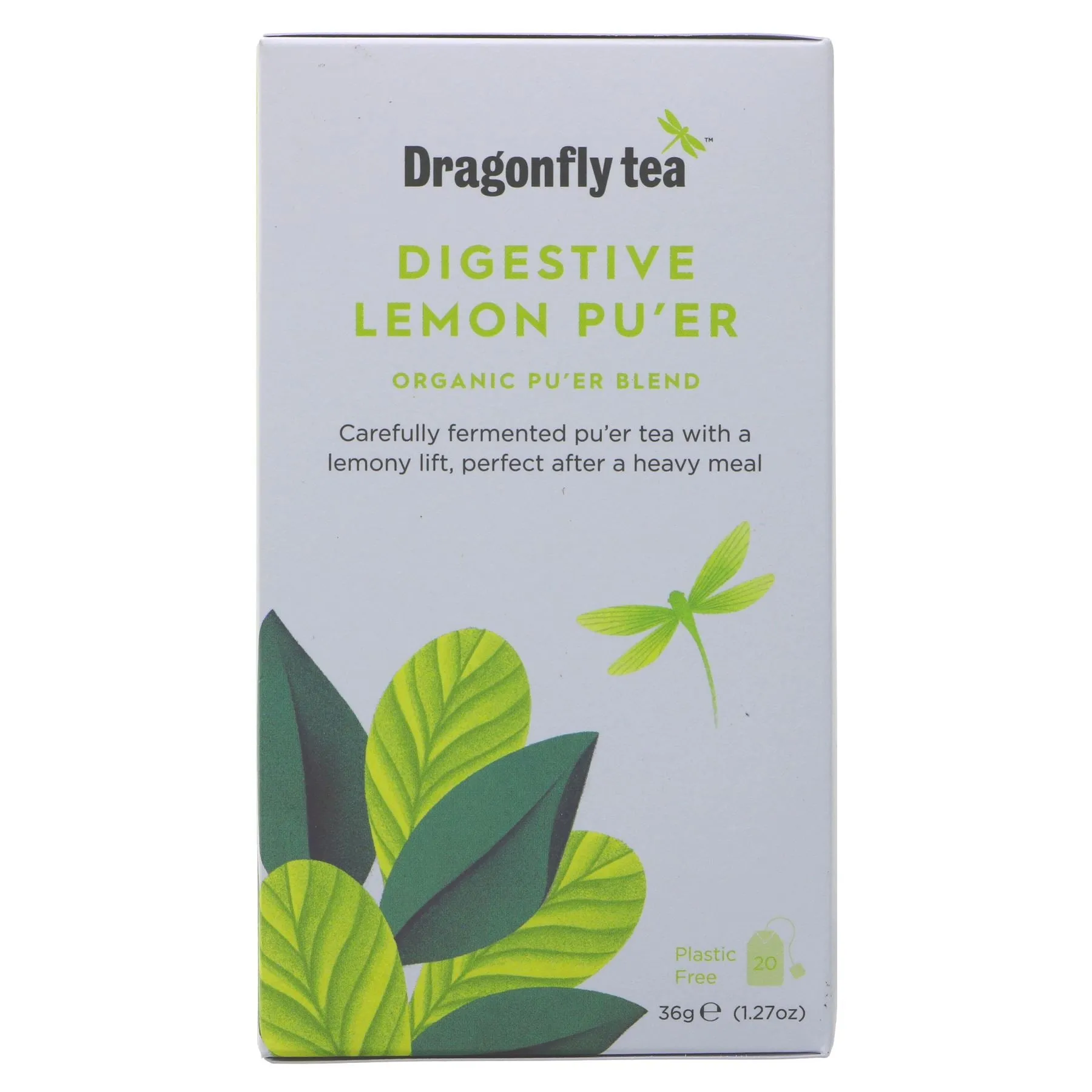 Dragonfly Tea | Lemon Pu'er Digestive Tea | 20 bags