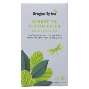 Dragonfly Tea | Lemon Pu'er Digestive Tea | 20 bags
