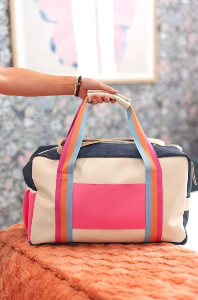 Duffle- Denim Print Color Block