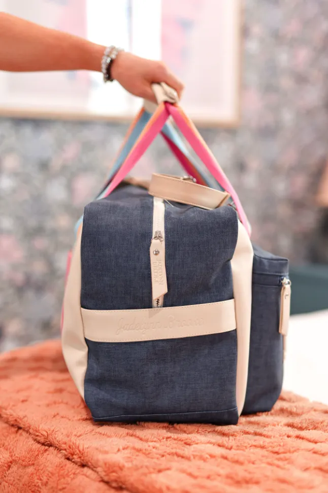 Duffle- Denim Print Color Block