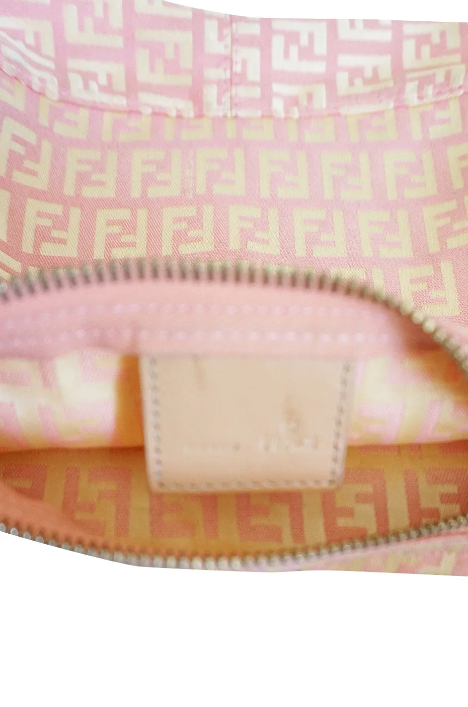 Early 2000s Pink and Gold Fendi Logo Mini Bag