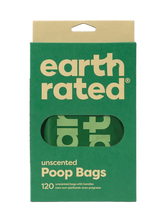 Earth Rated Unscented Easy-Tie Handle 120 Poop Bags
