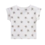 Ellie Embossed Tee Cream Print