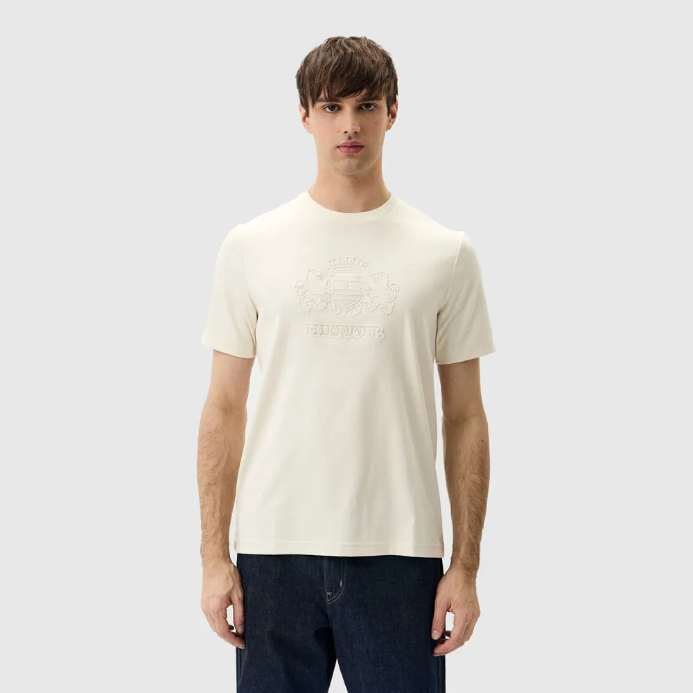 Embossed Hilfiger T-Shirt - Off White