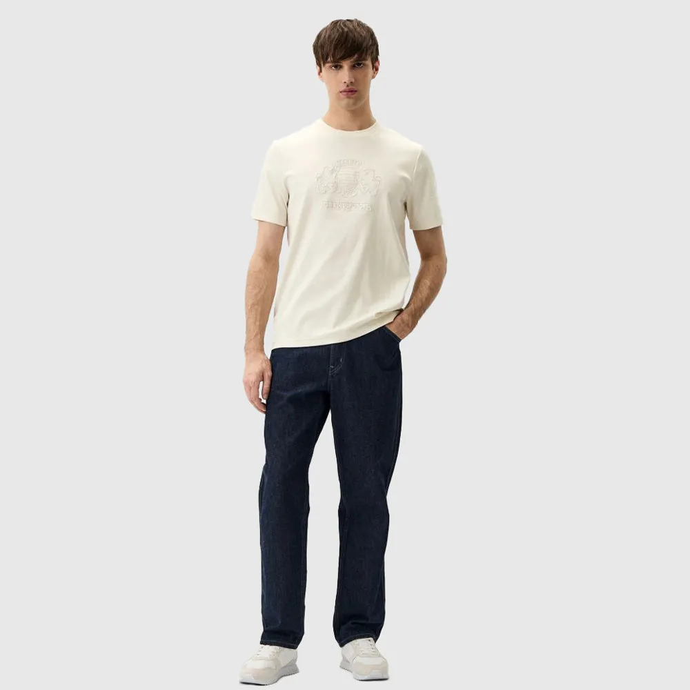 Embossed Hilfiger T-Shirt - Off White