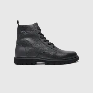 Eva Leather Boot - Black