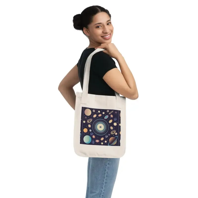Explore the Universe with Organic Canvas Tote