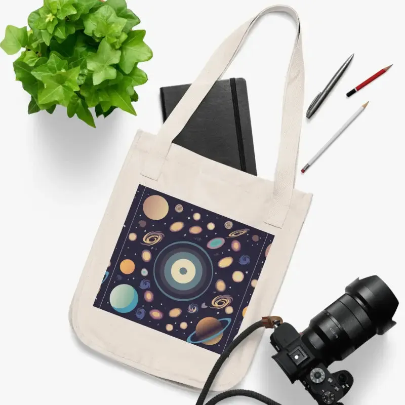 Explore the Universe with Organic Canvas Tote