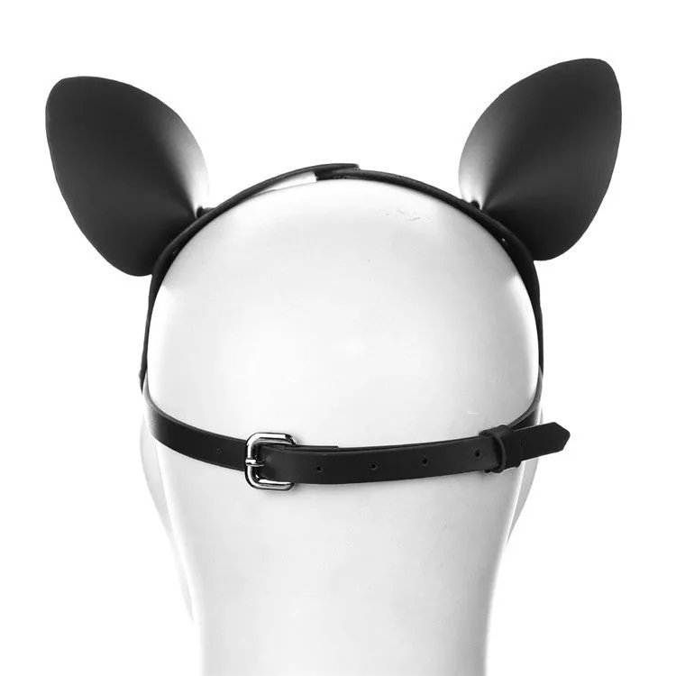 Faux Leather Fox Mask