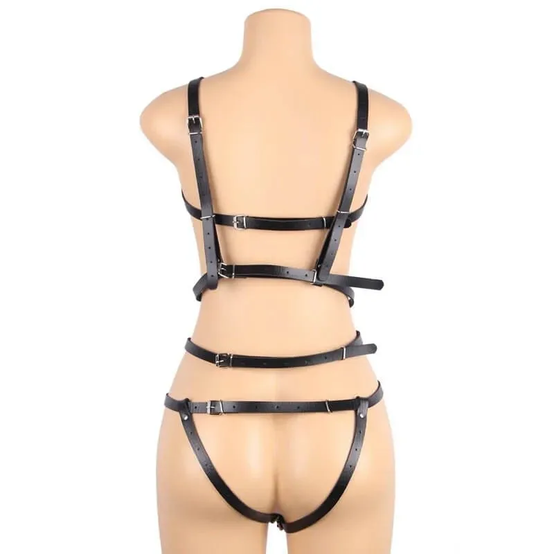 Faux Leather Full Body Harness