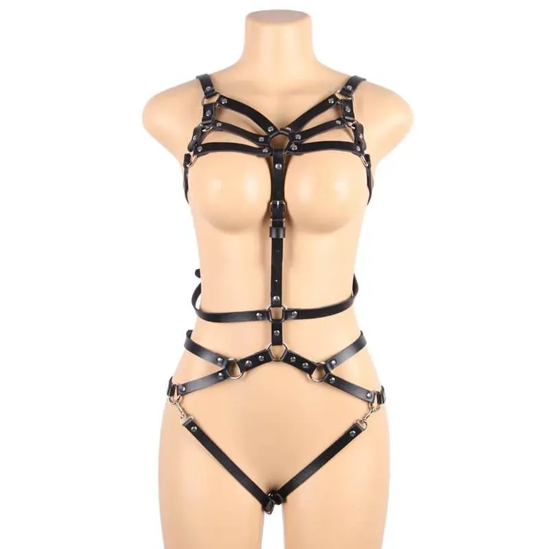 Faux Leather Full Body Harness
