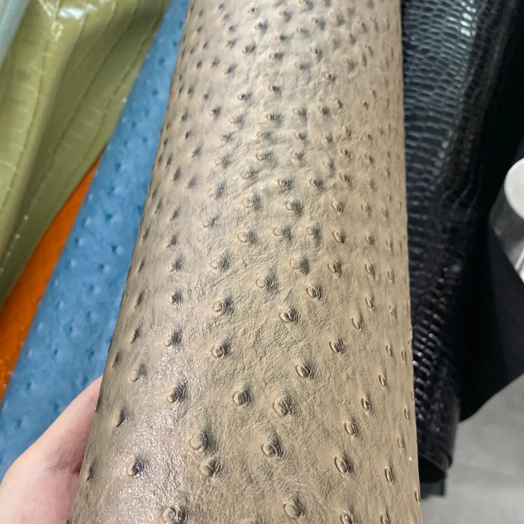 Faux Ostrich Leather - Umber