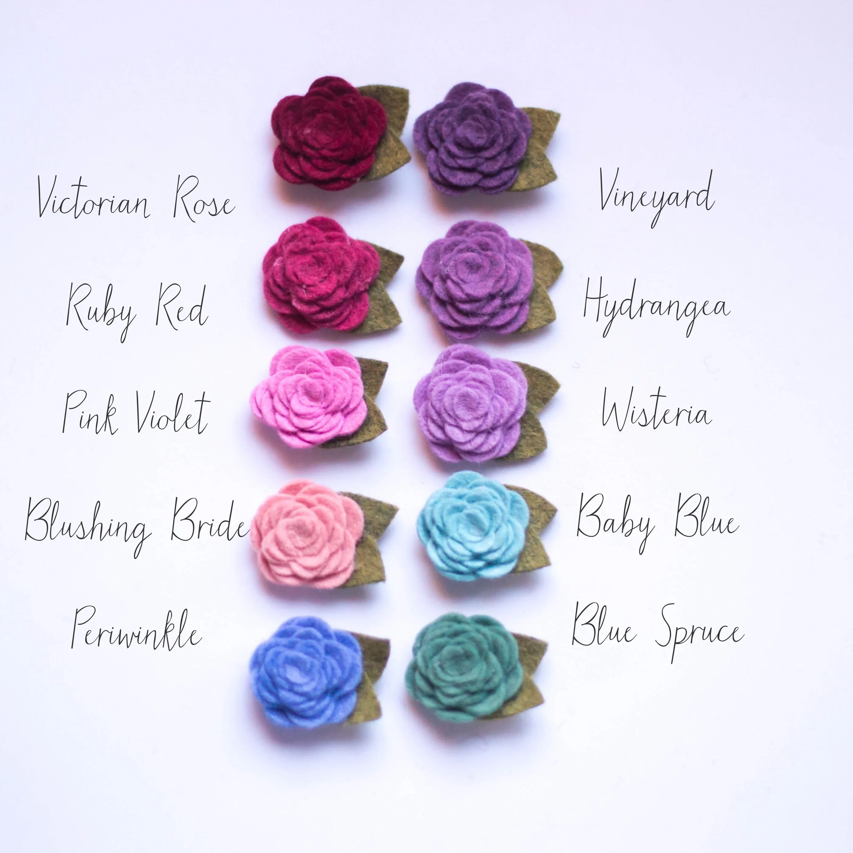 Felt 1 inch rose